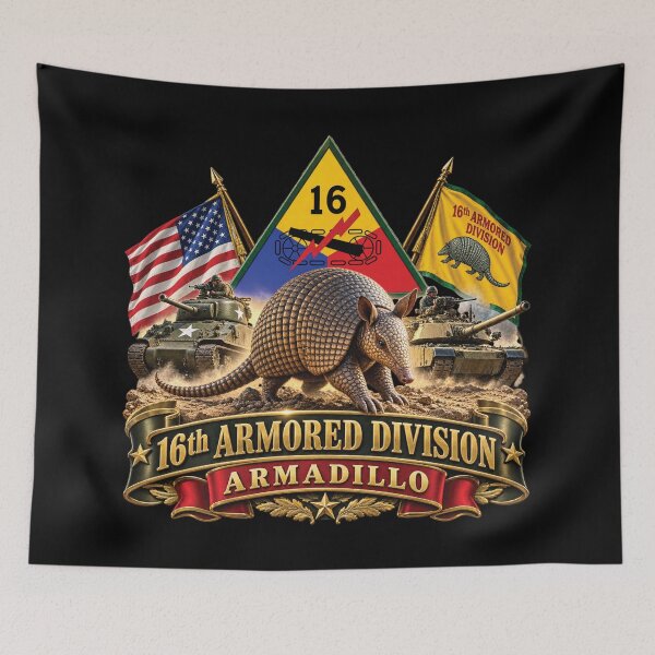 Item preview, 16th Armored Division - Armadillo - WWII - 3D - Enhanced designed and sold by Military Insignia Products.