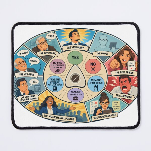Item preview, The Break-Room Ouija Board – Corporate Office Humor designed and sold by BereanMerch.