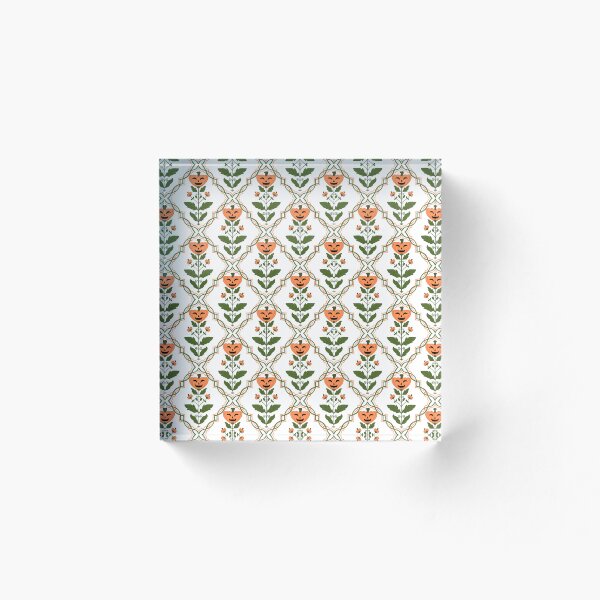Item preview, Jack-O-Lantern Flower Halloween Pattern designed and sold by EricaRivera.