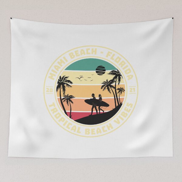 Item preview, Miami Beach Florida Surfer Silhouette designed and sold by TotalityDesigns.