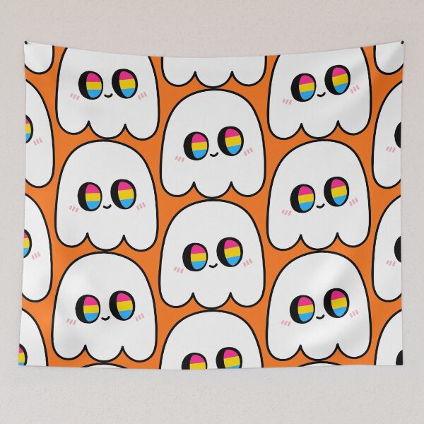 Item preview, Pan-Boo – Kawaii Pansexual LGBTQ Halloween Ghost designed and sold by Cannaxes Studio.