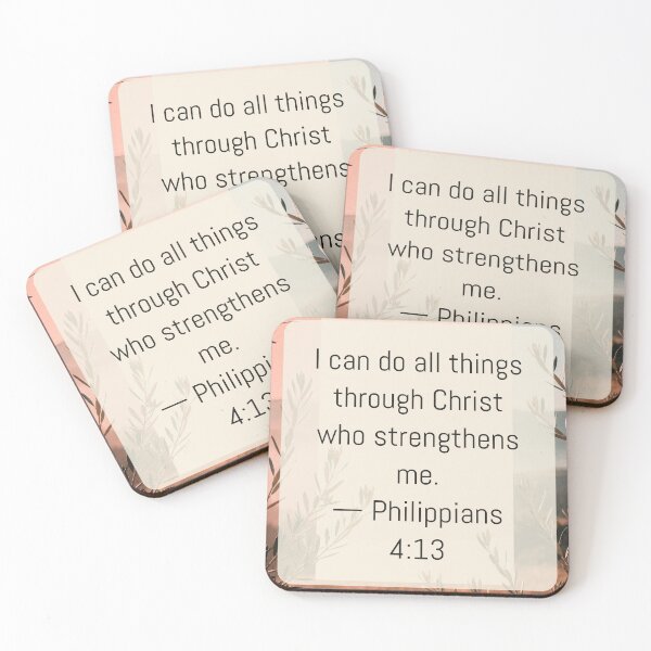 Item preview, Philippians 4 13 Christian Faith Text Art Art Print designed and sold by Carnival Posters.