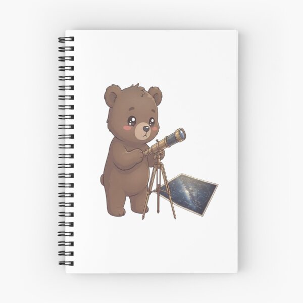 Item preview, Cute Bear Astronomer Looking Telescope designed and sold by Ella_Sketch.