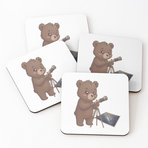 Item preview, Cute Bear Astronomer Looking Telescope designed and sold by Ella_Sketch.