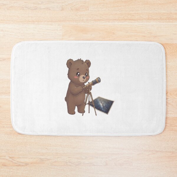 Item preview, Cute Bear Astronomer Looking Telescope designed and sold by Ella_Sketch.