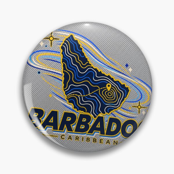 Item preview, Barbados Dynamic Topographic Map designed and sold by ZooMER1.
