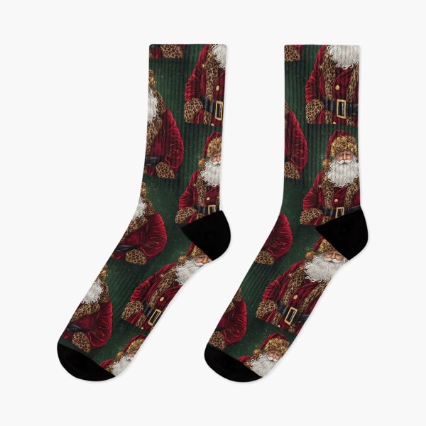 Item preview, Swaggy Santa in Leopard Fur Coat | Hip Hop Christmas Art designed and sold by VibranPalette.