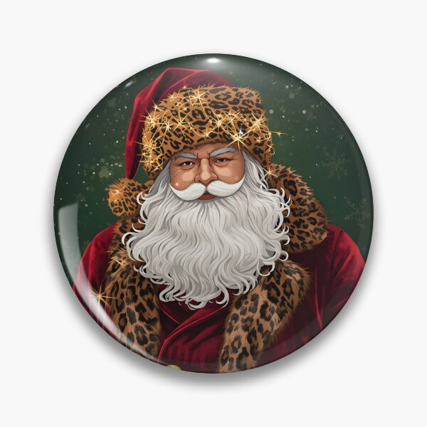 Item preview, Swaggy Santa in Leopard Fur Coat | Hip Hop Christmas Art designed and sold by VibranPalette.