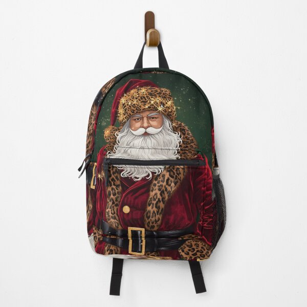 Item preview, Swaggy Santa in Leopard Fur Coat | Hip Hop Christmas Art designed and sold by VibranPalette.