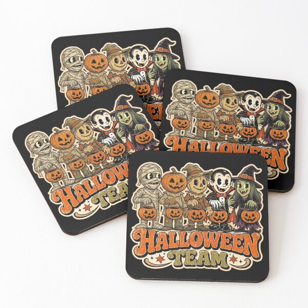Item preview, Retro Halloween Team Spooky Cute Cartoon Monster Squad designed and sold by LOL-N-LIFESTYLE.
