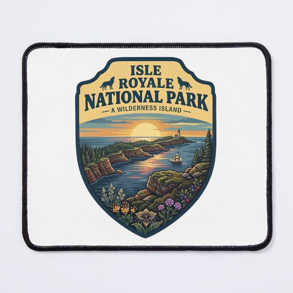 Item preview, Isle Royale National Park Michigan Wilderness Island Badge designed and sold by LittleArij.