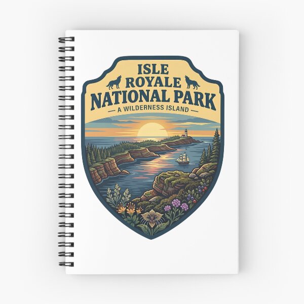 Item preview, Isle Royale National Park Michigan Wilderness Island Badge designed and sold by LittleArij.