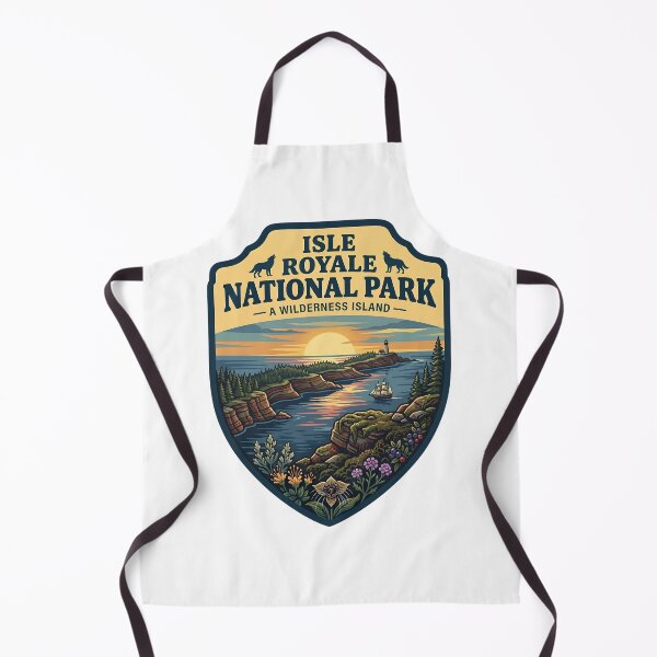 Item preview, Isle Royale National Park Michigan Wilderness Island Badge designed and sold by LittleArij.