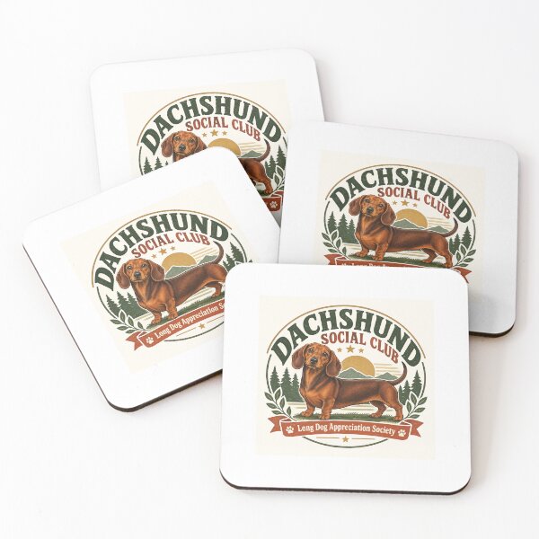 Item preview, Dachshund Social Club – Funny Sausage Dog & Wiener Dog Design designed and sold by commonroomuk.
