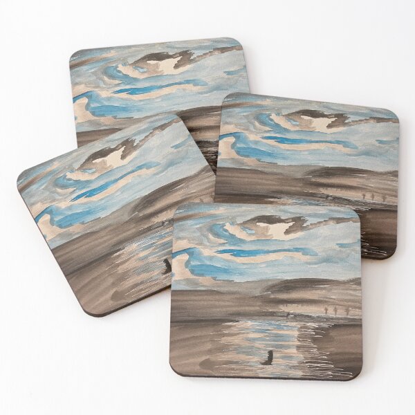 Item preview, Moonlight on the Sea-Midnight Moon Watercolor Series 3 of 3 designed and sold by BirdandaBrush.