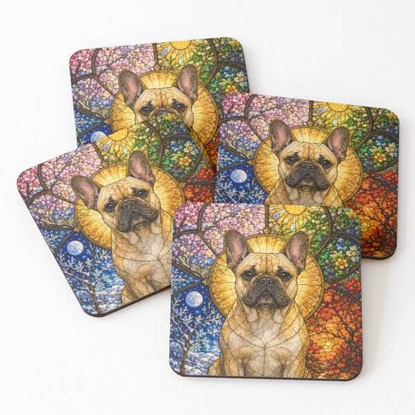 Item preview, The Four Seasons French Bulldog – Small glass guardian designed and sold by Pixel Otaku Gallery.