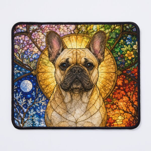 Item preview, The Four Seasons French Bulldog – Small glass guardian designed and sold by Pixel Otaku Gallery.