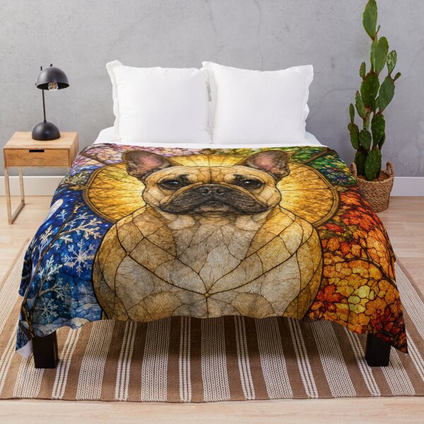 Item preview, The Four Seasons French Bulldog – Small glass guardian designed and sold by Pixel Otaku Gallery.