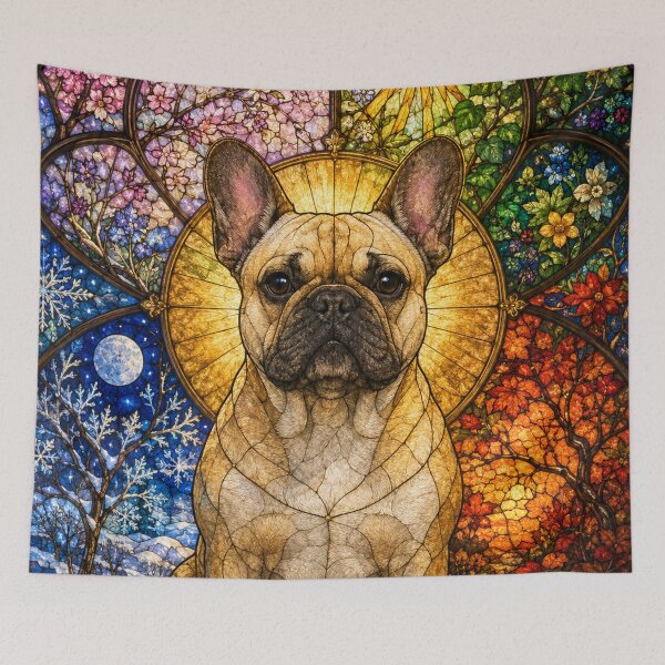 Item preview, The Four Seasons French Bulldog – Small glass guardian designed and sold by Pixel Sakura Gallery.