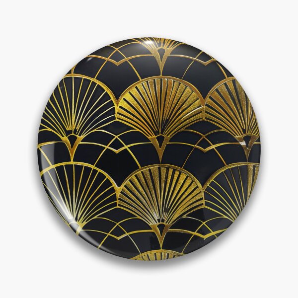 Item preview, Golden Art Deco Fan Pattern - Vintage Geometric Glamour designed and sold by DEC02.