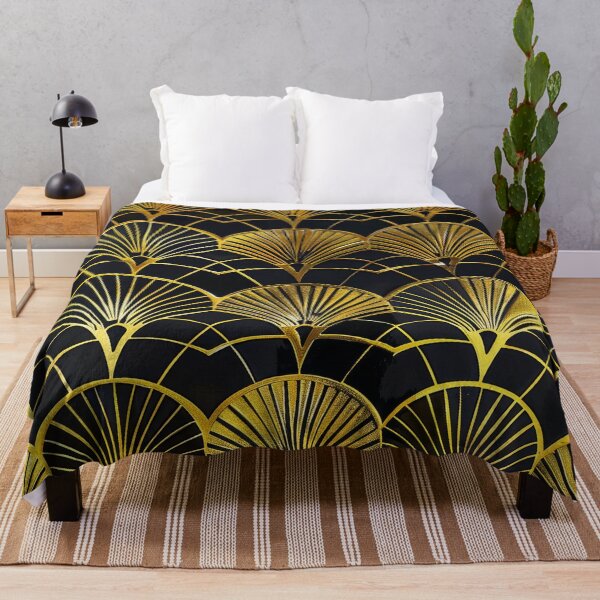 Item preview, Golden Art Deco Fan Pattern - Vintage Geometric Glamour designed and sold by DEC02.