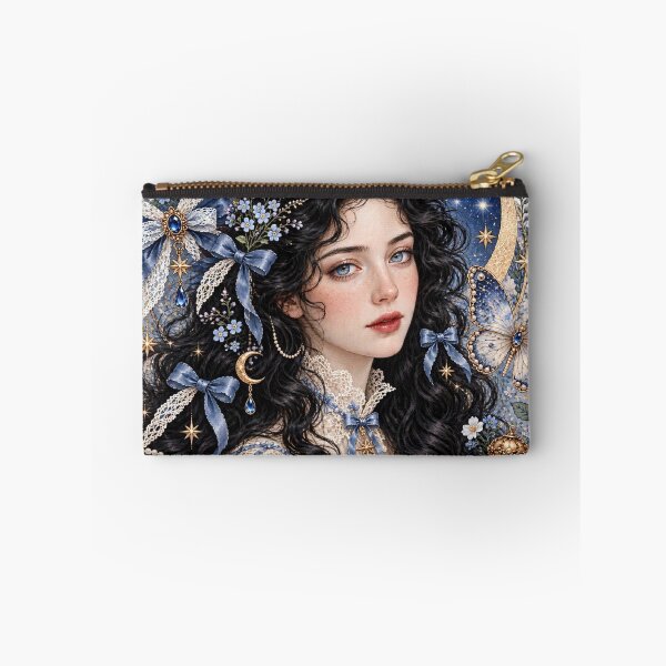 Item preview, Celestial Moon Woman – Victorian Botanical Fantasy Portrait designed and sold by Alcyone-Blue.