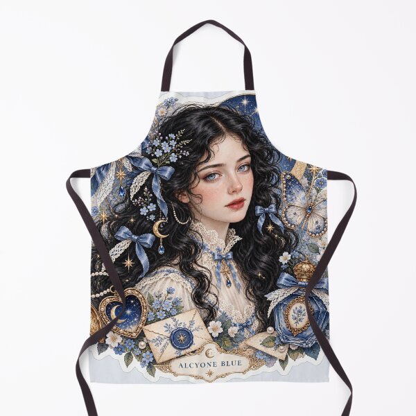 Item preview, Celestial Moon Woman – Victorian Botanical Fantasy Portrait designed and sold by Alcyone-Blue.