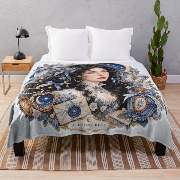 Item preview, Celestial Moon Woman – Victorian Botanical Fantasy Portrait designed and sold by Alcyone-Blue.