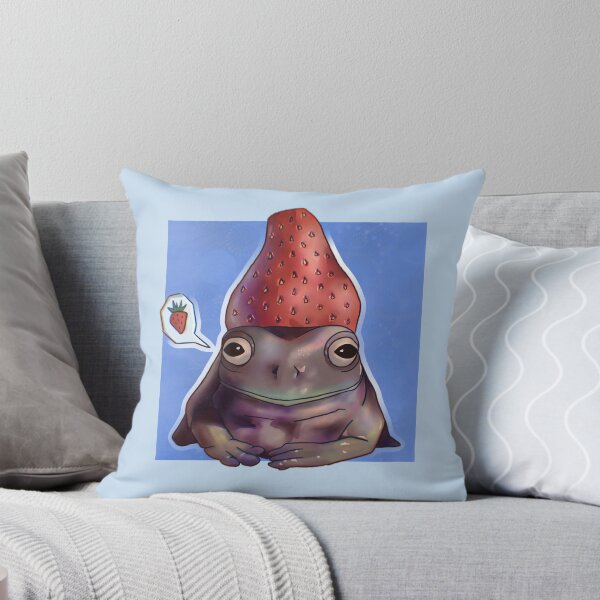 Item preview, Cute frog with strawberry original digital art designed and sold by Anastasiia Zhalii.