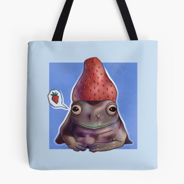 Item preview, Cute frog with strawberry original digital art designed and sold by Anastasiia Zhalii.