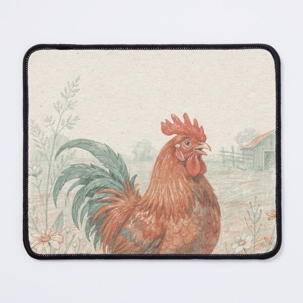 Item preview, Rooster Whimsical Farm Fauna Art Print designed and sold by Carnival Posters.