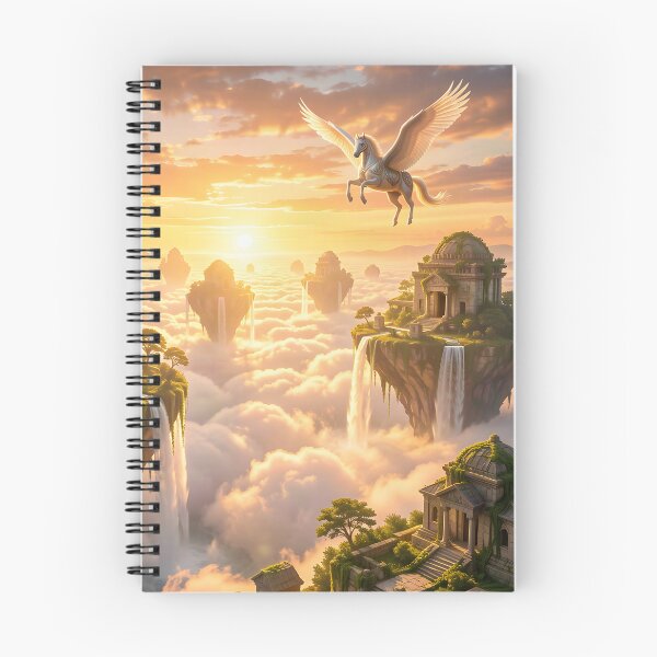 Item preview, A sleek and Graceful Pegasus Soars above the City in the Clouds designed and sold by Fanta-sticky.