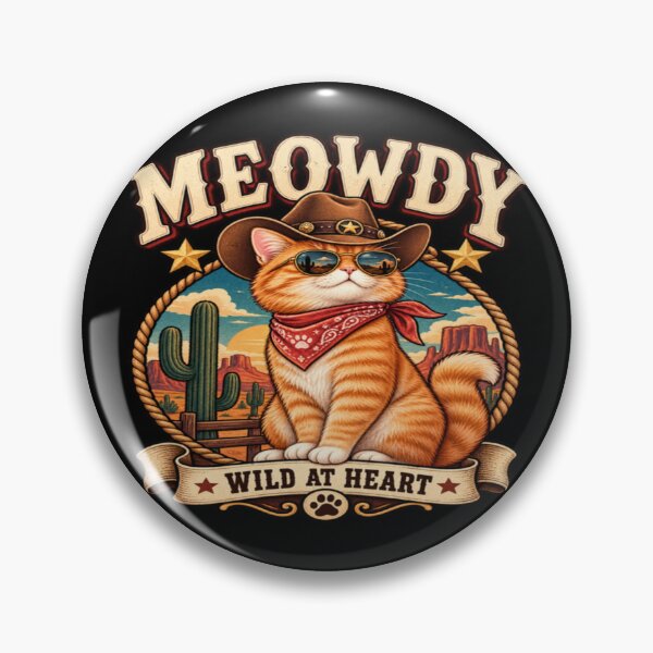 Item preview,  Meowdy Cowboy Cat Funny Western Cat Retro Cat Lover Design designed and sold by TulipsArtDesigns .