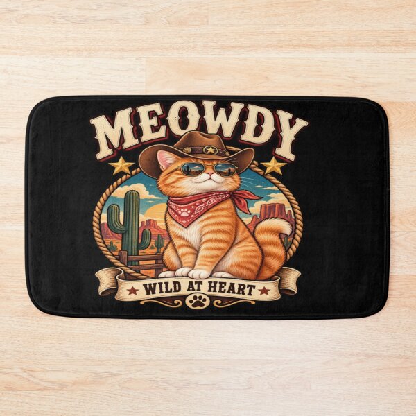 Item preview,  Meowdy Cowboy Cat Funny Western Cat Retro Cat Lover Design designed and sold by TulipsArtDesigns .