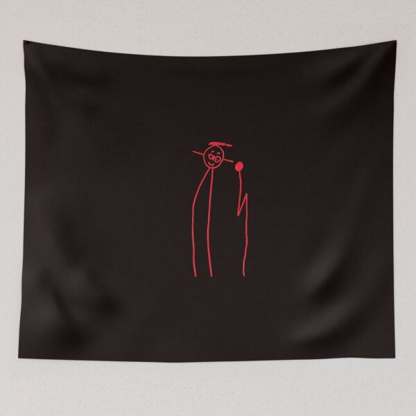 Item preview, Minimal Line Art Graphic T-Shirt In Red designed and sold by LittleHandsBigWorld.