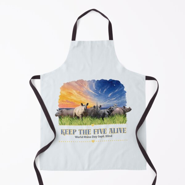 Item preview, Keep the Five Alive - World Rhino Day Conservation Art designed and sold by Nightshade Pixie Creations.