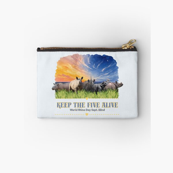 Item preview, Keep the Five Alive - World Rhino Day Conservation Art designed and sold by Nightshade Pixie Creations.