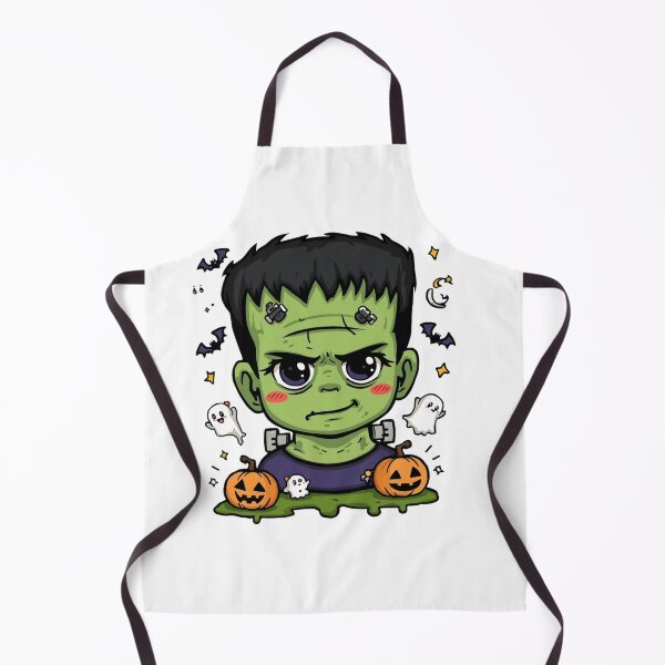 Item preview, Kawaii Frankenstein Halloween Pattern – Cute Monster, Pumpkins & Bats designed and sold by AvalonTshirts.