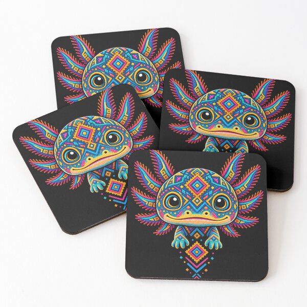 Item preview, Aztec Axolotl Mexico Aztec Tribal Ancient Civilization Folk Art designed and sold by Bright08.