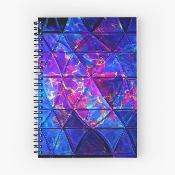 Item preview, Neon blue, yellow and pink swirls in triangles designed and sold by KingsArtworx 2.