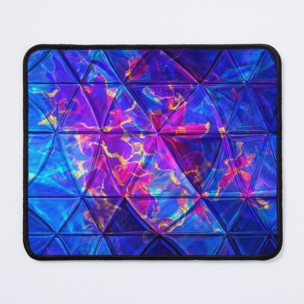 Item preview, Neon blue, yellow and pink swirls in triangles designed and sold by KingsArtworx 2.