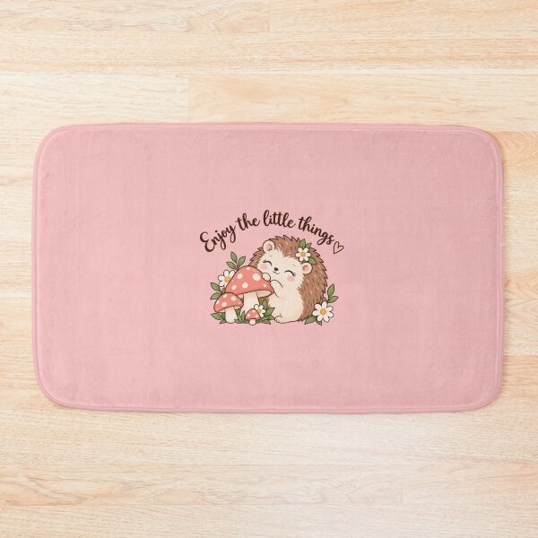 Item preview, Cute Hedgehog Mushroom Sticker | Enjoy the Little Things Cottagecore Girly Design designed and sold by StickyDelights.