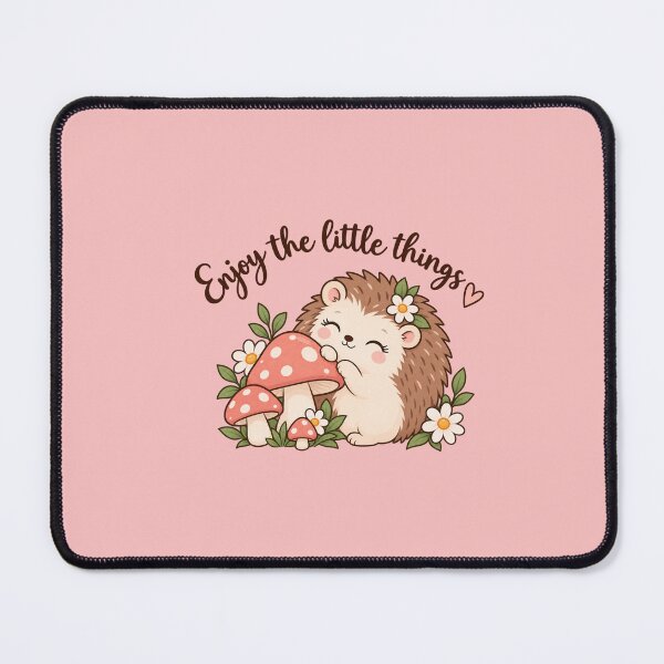 Item preview, Cute Hedgehog Mushroom Sticker | Enjoy the Little Things Cottagecore Girly Design designed and sold by StickyDelights.