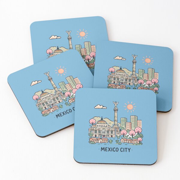 Item preview, MEXICO CITY · Angel of Independence & Palacio de Bellas Artes - Mexico City designed and sold by PaintMeWorld.