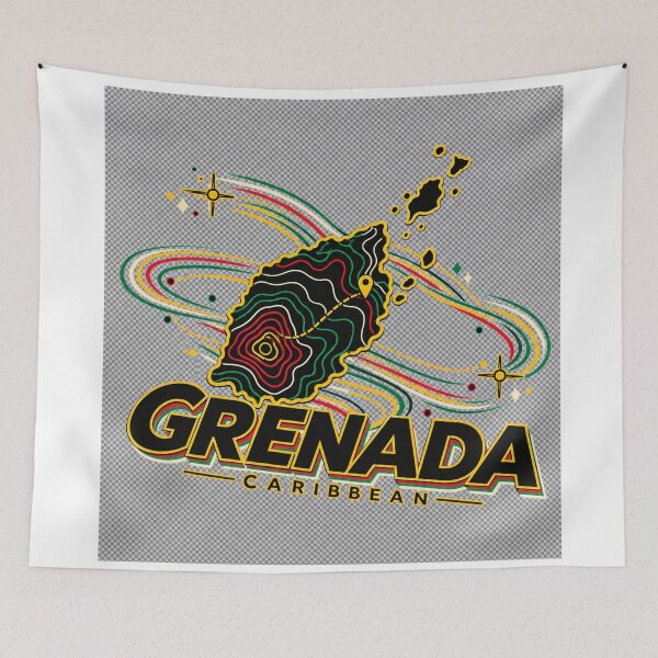 Item preview, Grenada Dynamic Topographic Map designed and sold by ZooMER1.