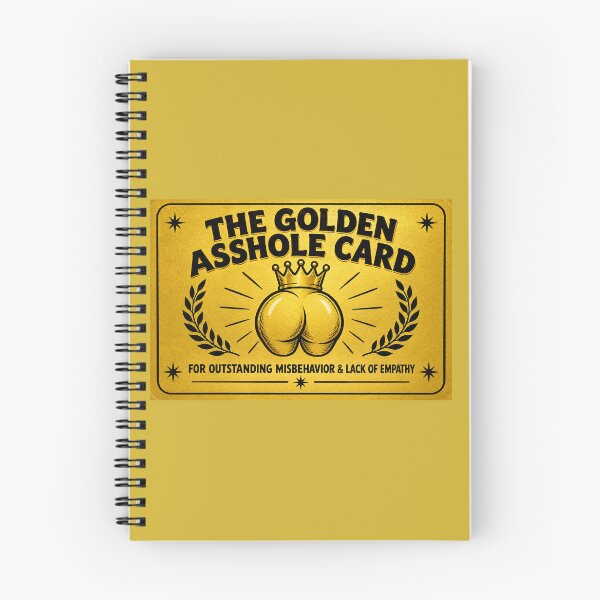 Item preview, The Golden Asshole Card – For Outstanding Misbehavior & Lack of Empathy designed and sold by iveno.