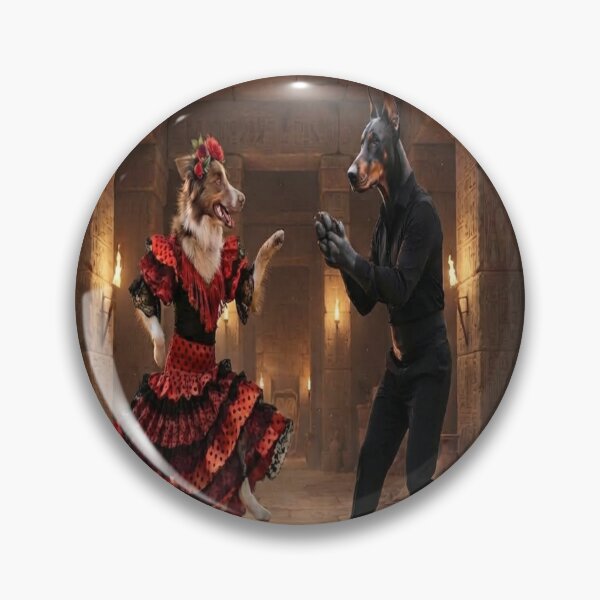 Item preview, Dogs Dancing Flamenco in an Ancient Egyptian Temple designed and sold by AfresStudio.