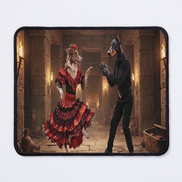 Item preview, Dogs Dancing Flamenco in an Ancient Egyptian Temple designed and sold by AfresStudio.