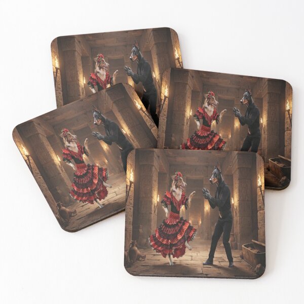 Item preview, Dogs Dancing Flamenco in an Ancient Egyptian Temple designed and sold by AfresStudio.