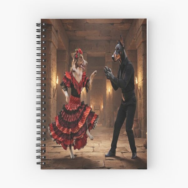 Item preview, Dogs Dancing Flamenco in an Ancient Egyptian Temple designed and sold by AfresStudio.